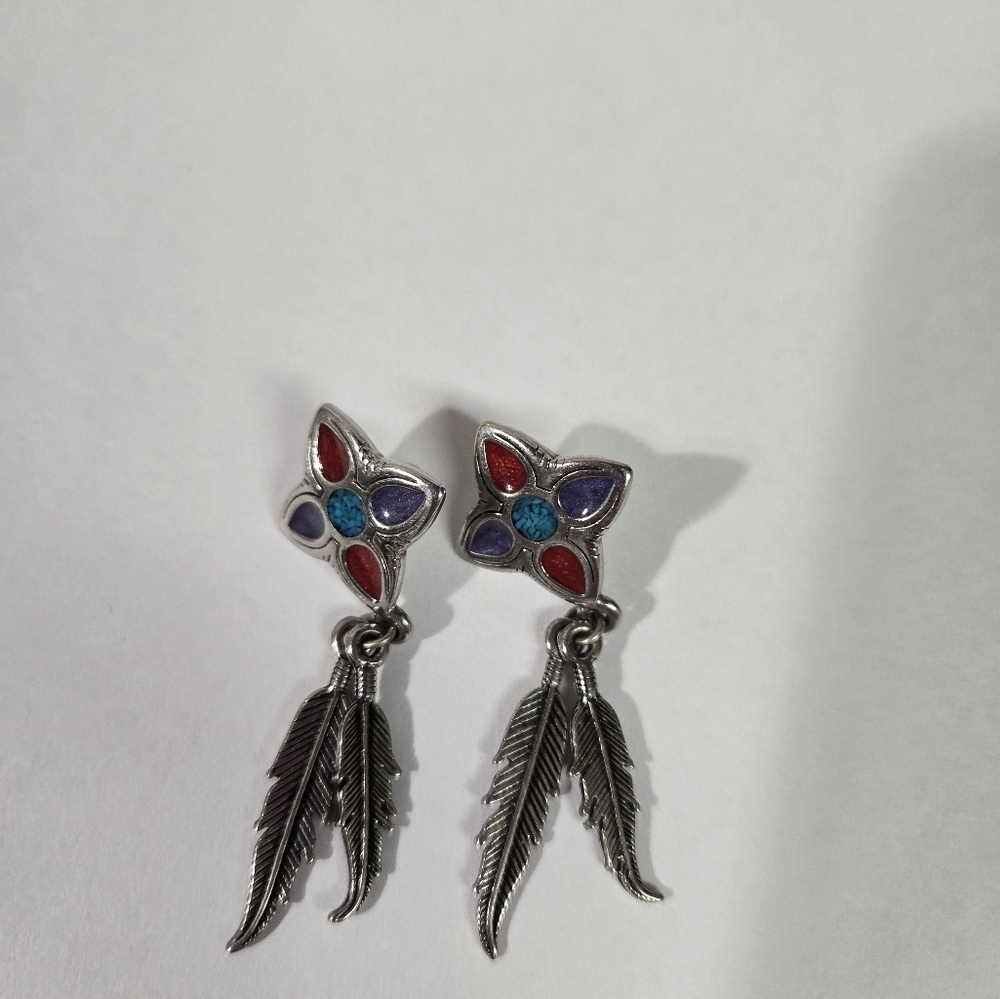 Bohemian Southwestern/ Native Amerivan Style Earrrings